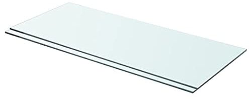 vidaXL 2X Regalboden Glas Glasboden Glasscheibe Glasplatte Regalbrett Ersatz Platte Glasscheibe für Glasregal Klarglas Transparent 70x30cm