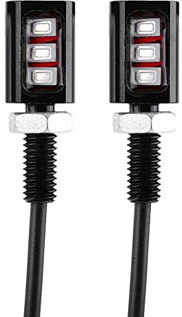 EVGATSAUTO 1 Pair 3LED License Plate Light,Universal License Number Plate Screw Bolt Light Lamp for Car Motorcycle(Blue)