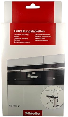 Miele Entkalkungstabletten für Kaffeevollautomat, Entkalkungstabs für Kaffeemaschinen und Espressomaschinen, 6 Entkalkungstabletten 50 Gramm (6 Stück)