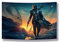 SUIBIAN Tapisserie Banner Star Wars Mandalorian Yoda Blue Death Star Wall Poster Wall Hanging Decoration for Bedroom Dorm Cool-for Party Art Wall Tapisserie (Mandalorian Yoda, 99 x 150 cm)