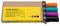 SIGEL BA011 Board-Marker - trocken und feucht abwischbar - schwarz, türkis, magenta, orange - Rundspitze 2-3 mm - 4 Stück - für weiße Glas-Magnettafeln, Whiteboards und Flipcharts