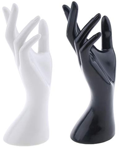 Sharplace 2X Starke Verschleißfeste Schwarz Weiße Schaufensterpuppe Hand Schnellansicht Lange Nutzungsdauer