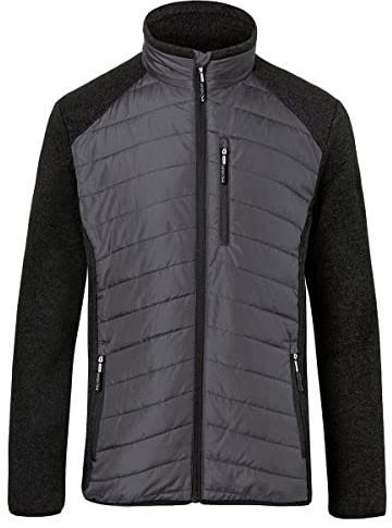 KÜBLER Workwear Hybridjacke – Hybridjacke mit Strickfleece- und Stepp-Optik, körpernah geschnitten anthrazit/dunkelgrau Gr. XS