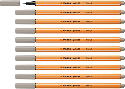 STABILO - Fineliner - point 88-10er Pack - warmgrau
