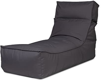 Ecopuf Outdoor Sitzsack Relaxliege Camel – wetterfester Sitzsack Sessel mit Abnehmbarer Kopfstütze – UV-resistenter Bean Bag – für drinnen und draußen