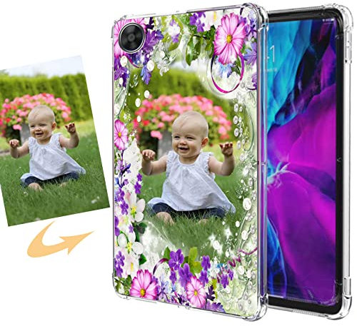 CXKJ Transparente Funda Personalizada para Honor Tablet X7 8.0,Diseño tu Foto Imagen o Texto Personaliza Carcasa,Silicone Ultradelgado Case Cover Protector Anti-arañazos Funda