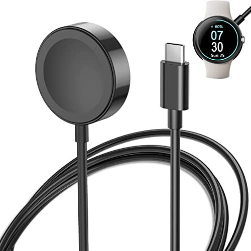 Miimall Compatible with Google Pixel Watch Charger Cable, [Magnetic Charging Cord] [USB/TYP-C Charging Cable] [100cm, 3.3ft] Portable Replacement Charging Dock Charging Cable for Pixel Watch-Black