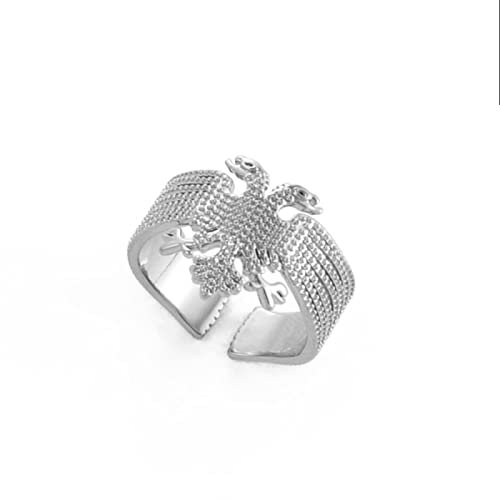 Albanien-Adler-Ring Für Frauen, Die Den Finger Öffnen – Kreativität, Adler-Charm, Verstellbarer Ring, Ethnischer Schmuck, Fingerring Für Unisex-Mädchen, Damen, Hochzeit, Geburtstagsges
