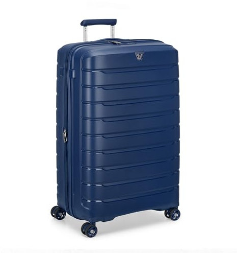 RONCATO B-FLYING Valigia Trolley Grande Espandibile 4 Ruote 78x50x30/35 cm Rigida con Chiusura TSA - BLU NOTTE