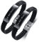 FLHEART Partner Armbänder Freundschaftsarmband Herren Damen - Verstellbare Lederarmbänder Graviert Ich Bin Dein Du bist Mein für Männer Frauen Geschenk Für Bester Freund Partner Armbänder
