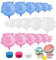 Silikondeckel 18 Stück Silikon Stretch Deckel Set, BPA Free Wiederverwendbar Dehnbare Silikondeckel, Verschiedenen Größen, Rund Silicone Stretch Lids für Schüsseln, Becher, Dosen, Obst