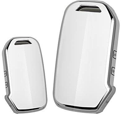 KUNIO Keyless Schlüsselhülle Passt für KIA Soul NQ5 NIRO xceed Sportage GT line Passt für kia Proceed gt Schutzhülle TPU Autoschlüssel Hülle 3 Tasten C Weiß