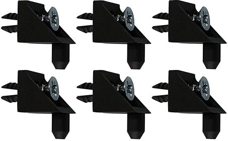 Ersatz-Bodenträger passend für IKEA PAX BILLY KOMPLEMENT kompatibel mit Halterung Kleiderschrank Halterung Einlageböden (schwarz, 6 Stück)