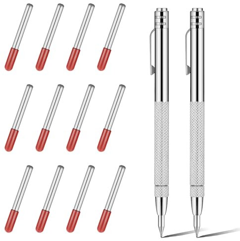 Grabado Bolígrafo De Aleación Grabado Pluma Talla Punta De Carburo Scriber 2 Piezas De Punta De Carburo De Tungsteno Para Metal Cerámica Azulejos Vidrio Madera
