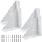 Angle Corner Brackets, 4 Packs Bed Corner Support, Angle Corner Brackets, Shelf Brackets Triangular Bracket Fastener, Braces Joining Support with Screws, Corner Bracket for Desk Bed Edge(White)