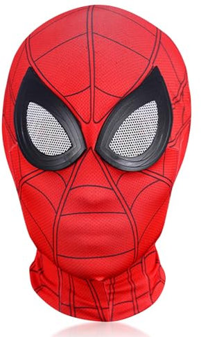 AWAVM Maschera di Spider Man con stampa 3D in spandex per adulti, tema del film, costumi cosplay di Halloween e Natale