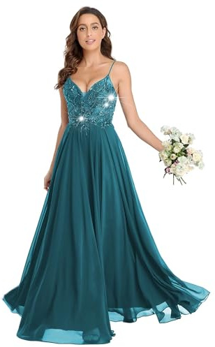 Frauen Schulterfreies Brautjungfer-Ballkleid Mit Schlitz Glitzerndes Pailletten-Abendkleid Lange Meerjungfrauen-Partykleider Teal S