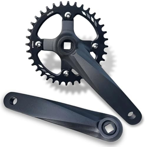 Vierkant-Kurbelgarnitur, 152 mm, 165 mm, 170 mm, Kurbelarm-Set mit 32 Zähnen, 34 Zähnen, 36 Zähnen, 38 Zähnen, schmalem, breitem Zahn-Kettenblatt-Set, Mountainbike-Aluminiumlegierung, linke und r