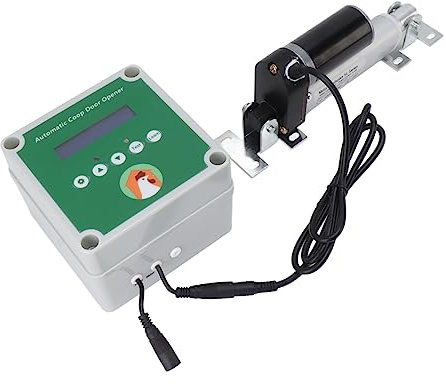 Haofy Automatischer Hühnerstall-Türöffner, Elektromotor-Set, Ferngesteuerter Geflügelstall-Öffner, 100–240 V (EU-Stecker)