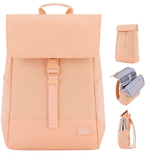 Johnny Urban Backpack Women & Men Peach - Mika - Rucksack with 16 inch Laptop Compartment - Bag for Leisure, School and University - Stylish Daypack - Water-Repellent