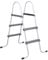 Iiaky Pool-Leiter Grau 84 cm Schwimmbadleiter Swimming Pool Leiter Poolleiter Stahl