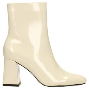 Stivaletti in vernice bianchi con punta squadrata, Tacco alto 7cm WHITE 36