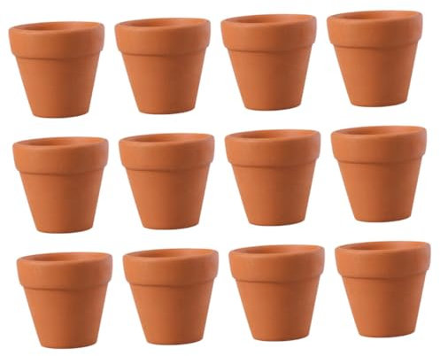 ibasenice 12piezas Macetas De Cerámica Pequeñas para Plantas Suculentas Mini Jardineras De Terracota para Uso Interior Viveros y Decoración De Escritorio