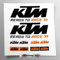 Kit adesivi compatibile con serbatoio e casco moto Ready to Race Nero Arancione | Base Vinile Trasparente FACILE APPLICAZIONE Stampa UV | scritte loghi | Stickersland®