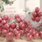 AULE Luftballons Rosa Metallic: 42 Stück 30cm Rosa Konfetti Luftballon Chrom Helium Rose Latex Ballons Geburtstagsdeko für Baby Shower Gender Reveal Graduation Geburtstag Deko