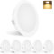 YindaLux 6er Set LED Einbaustrahler 230V 3W 3000K Warmweiß, LED Spot Ultra Flach 300LM Bohrloch 55-58mm und 15mm Flache, IP44 Möbeleinbauleuchte LED Einbauspots für Spiegelschrank, Weiß