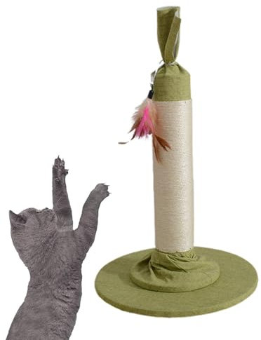 Nybhyjka Katzenkratzbaum,Kratzbaum - Hoher Kratzbaum im Candy-Design | 53 cm großer, Stabiler Kratzbaum mit Stoffbasis für Kätzchen und Erwachsene Katzen