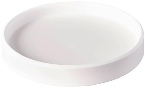 Banziaju Soucoupe de Plante en céramique, Soucoupe végétale Blanche Plateau d'eau de Plante, Plateaux de Plantes Rondes Robustes pour à l'intérieur, Plateau de Drainage pour Le Pot végétal (17 cm)