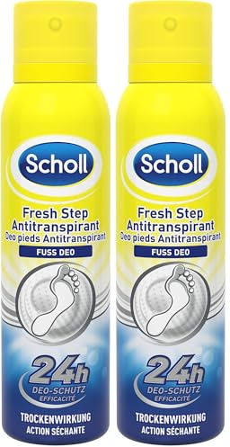 SCHOLL Fresh step desodorante para pies spray 150 ml (Paquete de 2)
