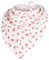 Smarilla Halstuch Dreieckstuch Bindetuch Kopftuch Uni Mädchen Junge Baby Musselin, Farbe: Weiß-Rosa-Blumen