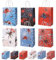 Tinoaly 24stk Spinnen Party Geschenktüten, 6 Stile Doppelseitige Spinnennetz-Tüten für Leckereien und Süßigkeiten mit Griff Rot-Blau-Weiß-Schwarzes Design Perfekte Dekorationen und Partygeschenke