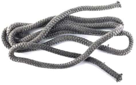 Orivin Cordon d'étanchéité pour four, cheminée, joint de porte de poêle à bois, 12 mm x 3 m, fibre de verre noire
