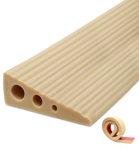Cnwinu Door Threshold Ramps, 100 x 6.5 x 2.5 cm, Threshold Ramp, PVC Wheelchair Ramp, Door Threshold, Non-Slip Rubber Ramp, Loading Ramps for Wheelchair, Pram, Rollator or e Scooter (Goose Yellow)