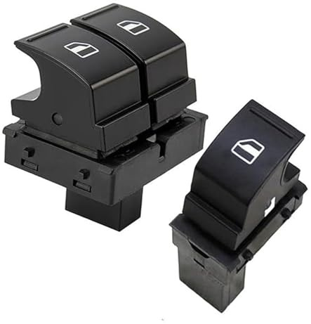 Botones ventanas coche Para Seat Para Ibiza Para León Para Altea Para Toled 1K3 959 857A Interruptores De Elevalunas Eléctricos Botón Pulsador Negro Interruptor Control 3 Coches(Black 3)