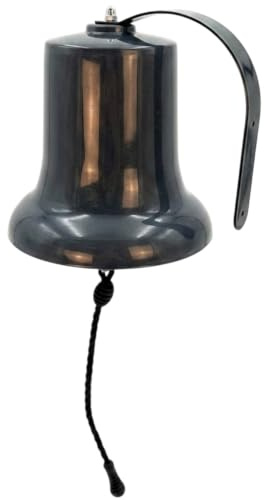 Generisch Schiffsglocke für Spielturm & Spielhaus – Spielplatz Glocke aus witterungsbeständigem Polypropylen mit Metall-Innenteil – realistischer Klang – Grau – Ø 20 cm