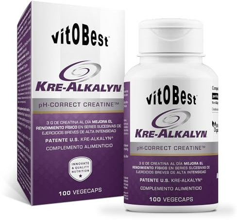 Suplemento Creatina KRE-ALKALYN- Suplementos Deportivos - Vitobest (Neutro 100 VegeCaps)