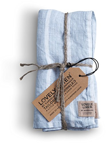 Lovely Linen NL0879 Stripe Serviette Leinen Sky (1 Stück)