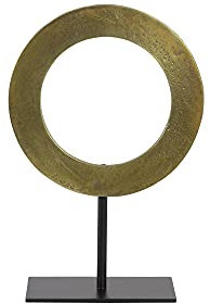 Light & Living Ornament auf Fuß Waiwo - Antik Bronze/Schwarz - 25x10x39cm - Rund - Metall - Dekoaufsteller - Deko Wohnzimmer & Schlafzimmer
