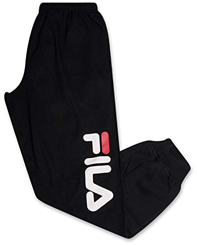 Fila Sweatapnts for Men Big And Tall Cotton Fleece Jogger Sweatpants Black 4XLT