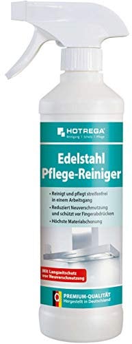 HOTREGA Edelstahl-Pflege-Reiniger 500 ml, Chromreiniger, Alureiniger, Edelstahlreiniger