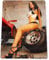 Eletina twinkle Vintage-Blechschild Pit Stop Sexy Pinup Girl Hot Rod Auto Garage Shop Dekor Metall Blechschild 20,3 x 30,5 cm Retro Look Home Bar Decor Metall Blech Schild