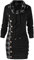 Higlles Beste Freunde Pullover Damen Pullover Sweatshirt Herbst Winter Langarm für Frauen Mit Motiv Mode Plaid Schal Kragen Knöpfe Dekoration Patchwork Freizeitkleid