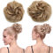 SEGO Haarteil Dutt Haargummi Dicker Haar Extensions VOLUMINÖS Hochsteckfrisuren Haarknoten Haarverlängerung Hellbraune Mischung Aschblond #12T24
