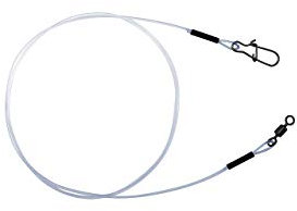 PetrisCatch 5er Set Fluorocarbon Vorfächer mit Karabiner für Hecht, 40cm, 12kg, 0,65mm