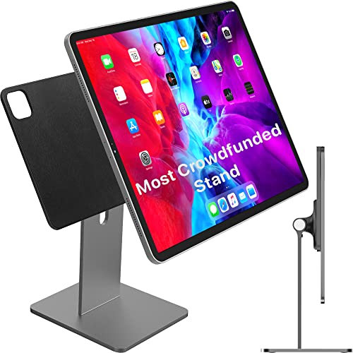 CharJenPro MagFlott V1.0 Support magnétique pour iPad Pro 12,9, iPad Air 13 M3/M2. Gris. Campagne Kickstarter réussie Comprend un câble USB C incurvé de 1,8 m.