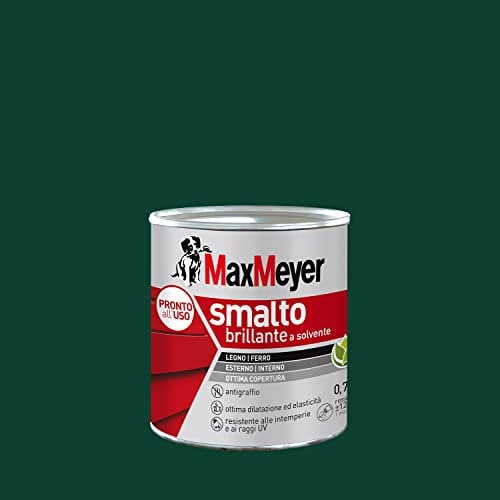 MAXMEYER Smalto a solvente per ferro e legno brillante MUSCHIO R6005, 0.75 L